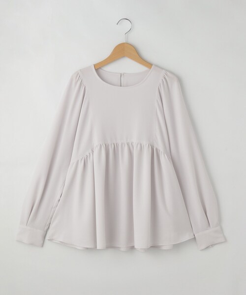 &Bridge(アンドブリッジ)の「qout シャリ感切り替えプルオーバー(Tシャツ/カットソー・レディース・グレー/グレー系その他/ホワイト系・02)」の1枚目の写真