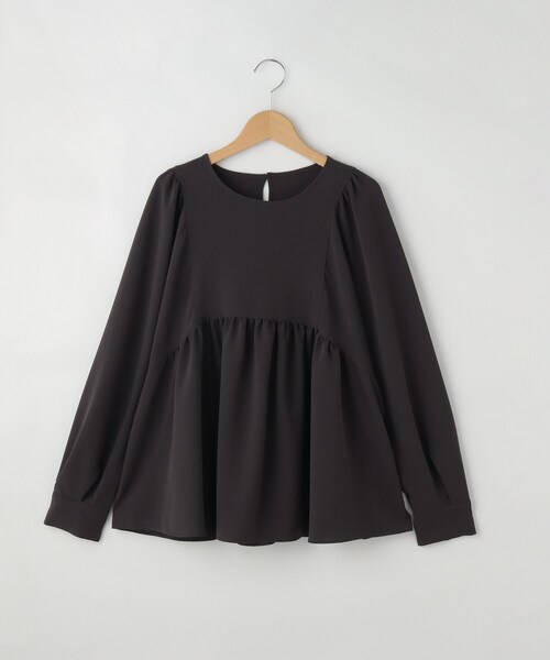 &Bridge(アンドブリッジ)の「qout シャリ感切り替えプルオーバー(Tシャツ/カットソー・レディース・グレー/グレー系その他/ホワイト系・02)」の4枚目の写真