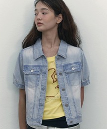 KIRSH STRING POINT SHORT SLEEVE DENIM JACKET キルシー ストリング ポイント ショートスリーブ デニムジャケット