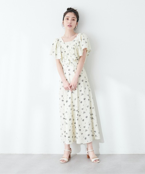 natural couture(ナチュラルクチュール)の「【mamamo】ギャザーフリルカシュクールワンピース(ワンピース・レディース・ブラック/グレー/その他1・FREE)」の13枚目の写真