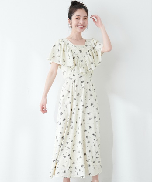 natural couture(ナチュラルクチュール)の「【mamamo】ギャザーフリルカシュクールワンピース(ワンピース・レディース・ブラック/グレー/その他1・FREE)」の14枚目の写真