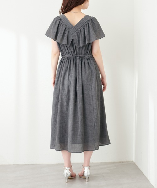 natural couture(ナチュラルクチュール)の「【mamamo】ギャザーフリルカシュクールワンピース(ワンピース・レディース・ブラック/グレー/その他1・FREE)」の21枚目の写真