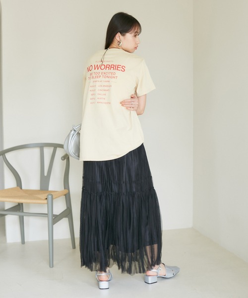 VIS（ビス）の「【2WAY】チュールプリーツスカート【洗える】（スカート・レディース・グレー/ホワイト/ブラック・FREE）」の11枚目の写真