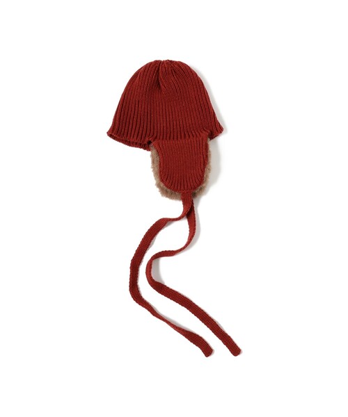 Casselini（キャセリーニ）の「Casselini / 別注 イヤービーニー（ニットキャップ/ビーニー・キッズ・レッド/ネイビー・ONE SIZE）」の2枚目の写真