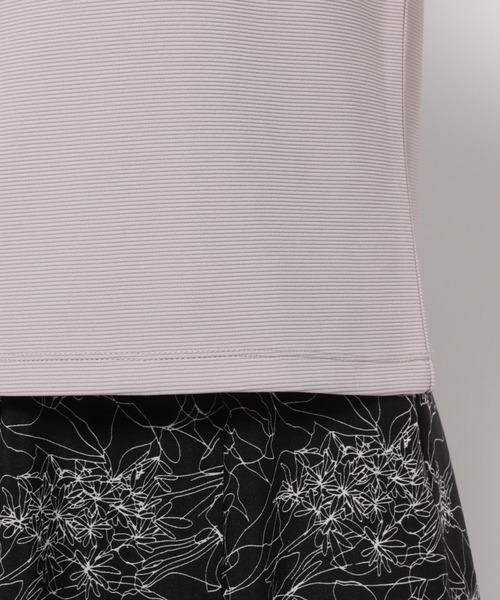 mysty woman（ミスティウーマン）の「シアータックスリーブ7分袖プルオーバー　121446（Tシャツ/カットソー・レディース・オフホワイト/ブラック/グレイッシュブルー・FREE）」の16枚目の写真