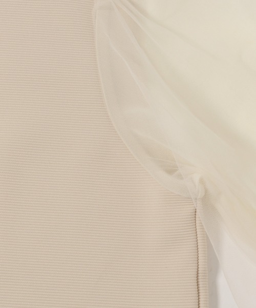 mysty woman（ミスティウーマン）の「シアータックスリーブ7分袖プルオーバー　121446（Tシャツ/カットソー・レディース・オフホワイト/ブラック/グレイッシュブルー・FREE）」の18枚目の写真