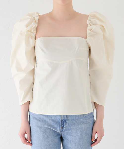 REJINA PYO（レジーナピョウ）の「【REJINA PYO /レジーナ・ピョウ】Anita Blouse（シャツ/ブラウス・レディース・ホワイト×ホワイト・SMALL）」の4枚目の写真