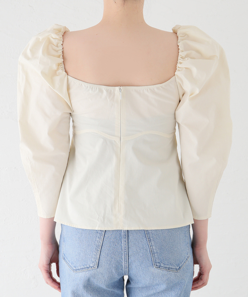 REJINA PYO（レジーナピョウ）の「【REJINA PYO /レジーナ・ピョウ】Anita Blouse（シャツ/ブラウス・レディース・ホワイト×ホワイト・SMALL）」の6枚目の写真