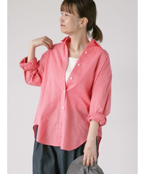 Lugnoncure（ルノンキュール）の「リネンブレンドシャツ（シャツ/ブラウス・レディース・ホワイト/ピンク/オフホワイト/サックスブルー/ブラック・F）」の5枚目の写真