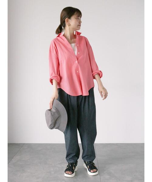 Lugnoncure（ルノンキュール）の「リネンブレンドシャツ（シャツ/ブラウス・レディース・ホワイト/ピンク/オフホワイト/サックスブルー/ブラック・F）」の13枚目の写真