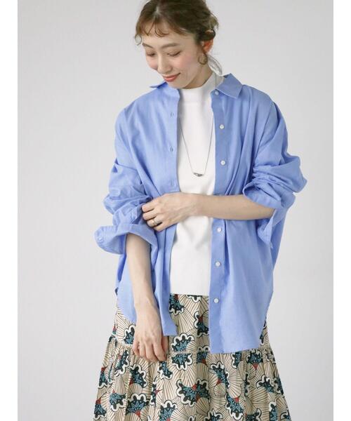 Lugnoncure（ルノンキュール）の「リネンブレンドシャツ（シャツ/ブラウス・レディース・ホワイト/ピンク/オフホワイト/サックスブルー/ブラック・F）」の17枚目の写真