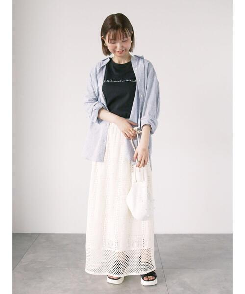 Lugnoncure（ルノンキュール）の「リネンブレンドシャツ（シャツ/ブラウス・レディース・ホワイト/ピンク/オフホワイト/サックスブルー/ブラック・F）」の19枚目の写真