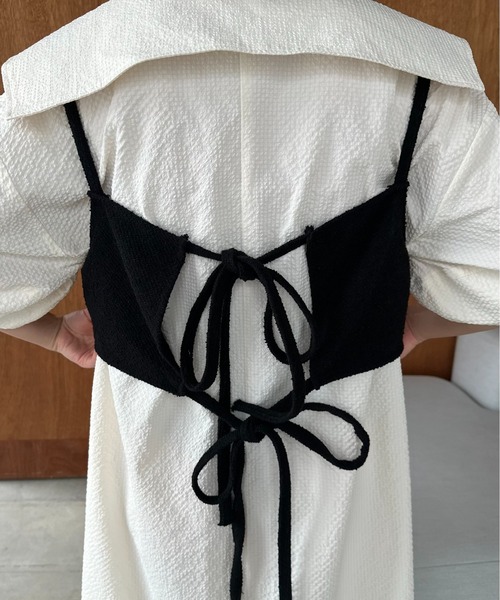 front line double ribbon bustier / フロントラインダブルリボン 