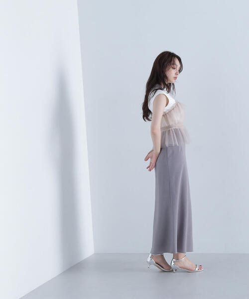 NATURAL BEAUTY BASIC（ナチュラルビューティーベーシック）の「◇バイアスナロースカート（スカート・レディース・ベージュ/グレー・MEDIUM）」の19枚目の写真