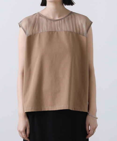 Gready Brilliant（グレディブリリアン）の「ラメチュールヨークカットソー（Tシャツ/カットソー・レディース・ブラック/キャメル・38）」の21枚目の写真