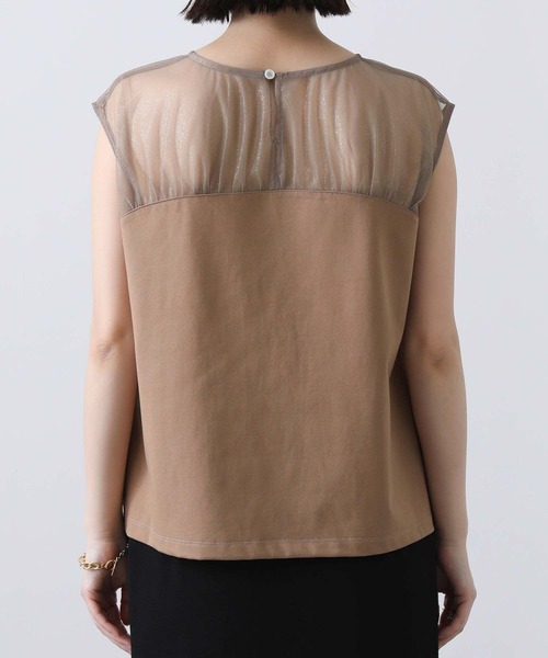 Gready Brilliant（グレディブリリアン）の「ラメチュールヨークカットソー（Tシャツ/カットソー・レディース・ブラック/キャメル・38）」の22枚目の写真