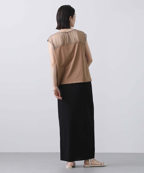 Gready Brilliant（グレディブリリアン）の「ラメチュールヨークカットソー（Tシャツ/カットソー・レディース・ブラック/キャメル・38）」の15枚目の写真