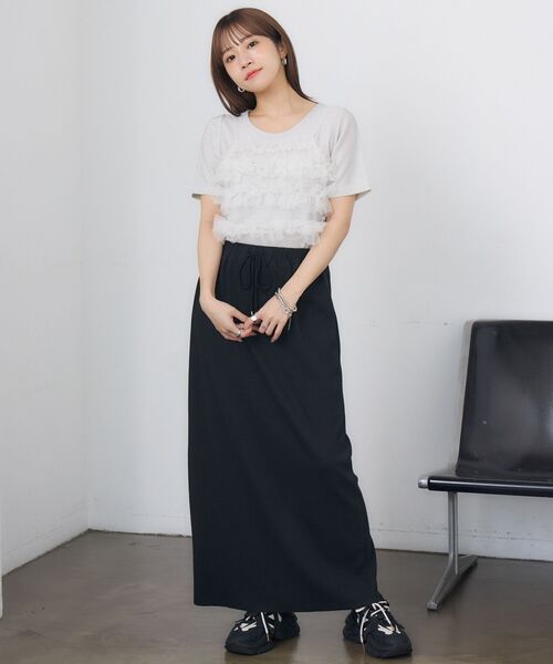 RETRO GIRL(レトロガール)の「リブニットSK(スカート・レディース・ブルー/アイボリー/ブラック/ピンク・FREE)」の20枚目の写真