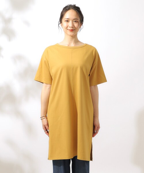 SHOO・LA・RUE（シューラルー）の「◆【汗ジミ防止/UV】夏も好きな色を着よう 欲ばりチュニックワンピース（チュニック・レディース・マスタード/ホワイト/チャコールグレー・02/03/04）」の21枚目の写真