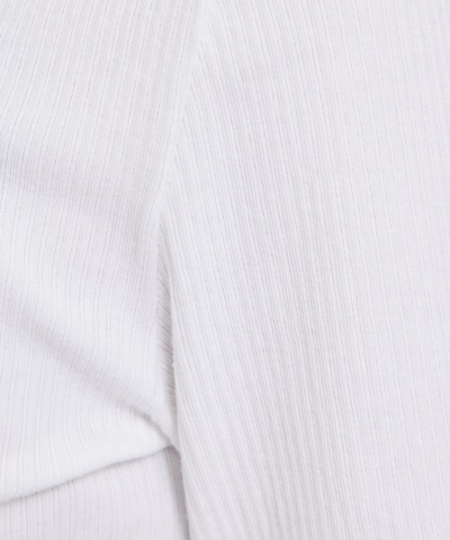 qualite scape（カリテ スケープ）の「ランダムテレコTシャツ（Tシャツ/カットソー・レディース・ブラック/ライトグレー/ホワイト/ライム・フリー）」の22枚目の写真