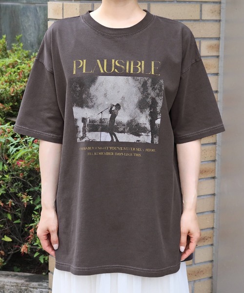 tiptop（ティップトップ）の「モノトーンプリントピグメントBIGTシャツ（Tシャツ/カットソー・レディース・ホワイト系その他/アイボリー/ブラック系その他2/ブラック系その他・FREE）」の17枚目の写真