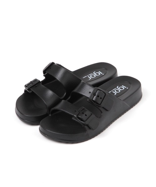 igor（イゴール）の「【IGOR】フラットサンダル（サンダル・レディース・グリーン/ブラック/オレンジ・MEDIUM/SMALL）」の2枚目の写真