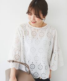 le.coeur blanc | カットワークレースフレアスリーブブラウス(シャツ/ブラウス)