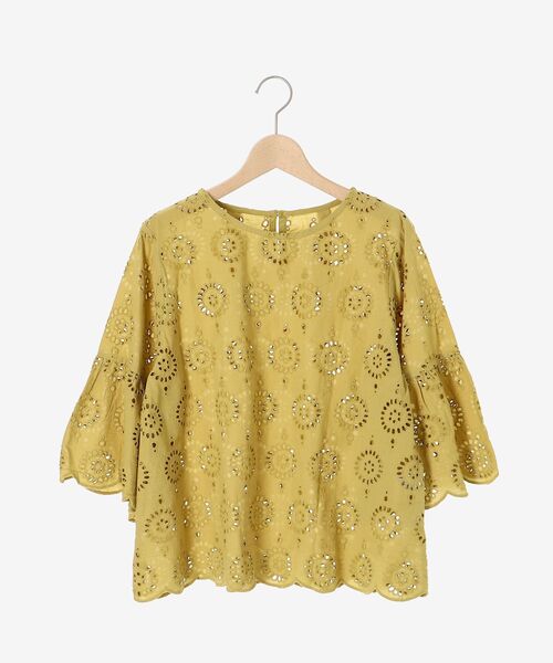 le.coeur blanc（ルクールブラン）の「カットワークレースフレアスリーブブラウス（シャツ/ブラウス・レディース・オフホワイト/マスタード/ブラック・38）」の15枚目の写真