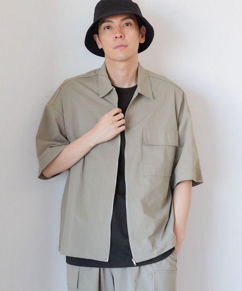 LAKOLE（ラコレ）の「吸水速乾ドットドライ4WAYシャツ / 129929（シャツ/ブラウス・メンズ・ブラック/セージグリーン/ブルー・MEDIUM/LARGE/X-LARGE）」の8枚目の写真