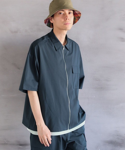 LAKOLE（ラコレ）の「吸水速乾ドットドライ4WAYシャツ / 129929（シャツ/ブラウス・メンズ・ブラック/セージグリーン/ブルー・MEDIUM/LARGE/X-LARGE）」の10枚目の写真