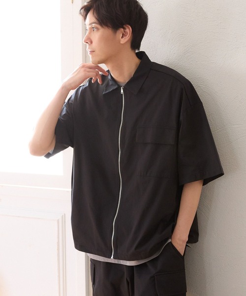 LAKOLE（ラコレ）の「吸水速乾ドットドライ4WAYシャツ / 129929（シャツ/ブラウス・メンズ・ブラック/セージグリーン/ブルー・MEDIUM/LARGE/X-LARGE）」の5枚目の写真