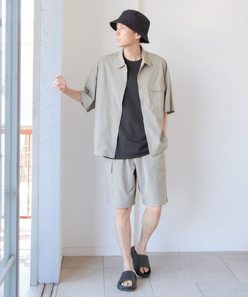 LAKOLE（ラコレ）の「吸水速乾ドットドライ4WAYシャツ / 129929（シャツ/ブラウス・メンズ・ブラック/セージグリーン/ブルー・MEDIUM/LARGE/X-LARGE）」の7枚目の写真