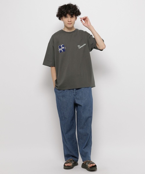 niko and...(ニコアンド)の「サガラワッペンTシャツ(Tシャツ/カットソー・メンズ・チャコール/グリーン/オフホワイト・MEDIUM/LARGE)」の19枚目の写真