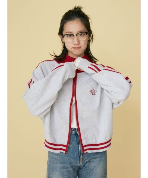 Ungrid（アングリッド）の「【WEB限定】ラインニットカーデ（ジャージ・レディース・グレー/イエロー/ネイビー・FREE）」の14枚目の写真