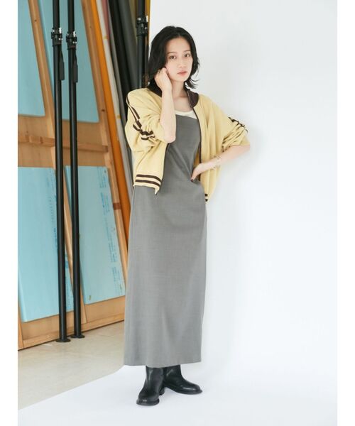 Ungrid（アングリッド）の「【WEB限定】ラインニットカーデ（ジャージ・レディース・グレー/イエロー/ネイビー・FREE）」の7枚目の写真