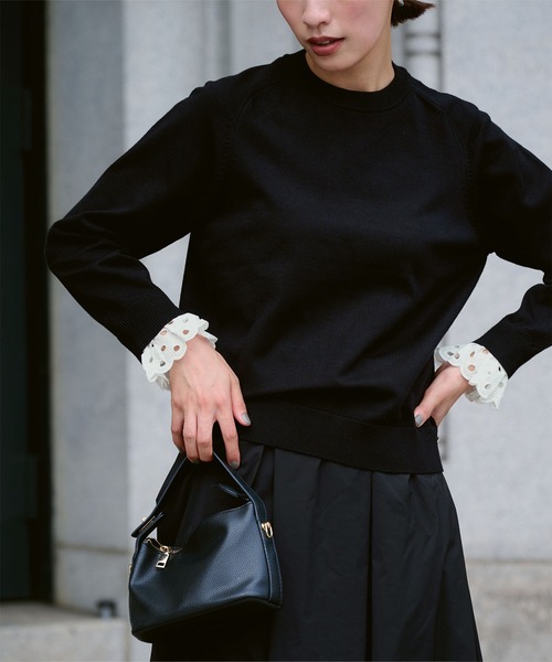 2wayレースカフスニット（ニット/セーター）｜ur's（ユアーズ）の