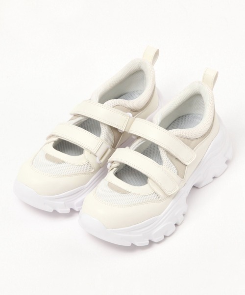 LAKOLE（ラコレ）の「ダブルベルトスニーカー / 135844（スニーカー・レディース・オフホワイト/シルバー/ブラック・SMALL/MEDIUM/LARGE）」の5枚目の写真