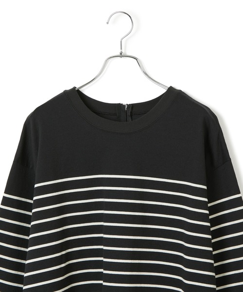 ADAM ET ROPE'(アダムエロペ)の「【WEB限定・洗える】バスクボーダージップディテールロンT(Tシャツ/カットソー・レディース・ブラック系その他/オフホワイト/ベージュ系その他・FREE)」の22枚目の写真