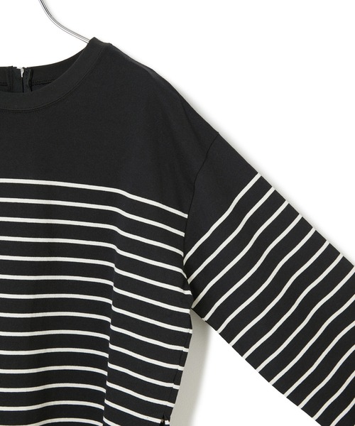 ADAM ET ROPE'(アダムエロペ)の「【WEB限定・洗える】バスクボーダージップディテールロンT(Tシャツ/カットソー・レディース・ブラック系その他/オフホワイト/ベージュ系その他・FREE)」の21枚目の写真