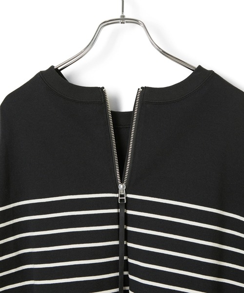 ADAM ET ROPE'(アダムエロペ)の「【WEB限定・洗える】バスクボーダージップディテールロンT(Tシャツ/カットソー・レディース・ブラック系その他/オフホワイト/ベージュ系その他・FREE)」の17枚目の写真
