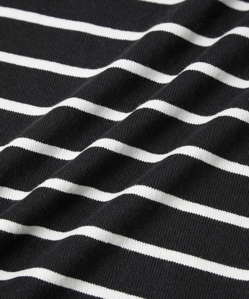 ADAM ET ROPE'(アダムエロペ)の「【WEB限定・洗える】バスクボーダージップディテールロンT(Tシャツ/カットソー・レディース・ブラック系その他/オフホワイト/ベージュ系その他・FREE)」の15枚目の写真