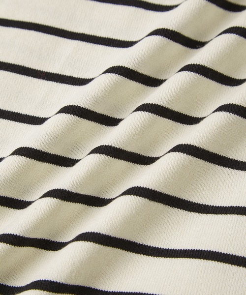 ADAM ET ROPE'(アダムエロペ)の「【WEB限定・洗える】バスクボーダージップディテールロンT(Tシャツ/カットソー・レディース・ブラック系その他/オフホワイト/ベージュ系その他・FREE)」の14枚目の写真