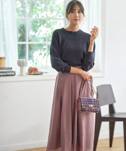 ANY SIS（エニィスィス）の「【洗える】ショート丈 プルオーバー（ニット/セーター・レディース・スカイブルー系/グレー系/アイボリー系・4）」の17枚目の写真