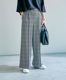 Elura | 【先行予約】＜レギュラー／低身長サイズ＞サマ見えチェックワイドパンツ/136583(その他パンツ)