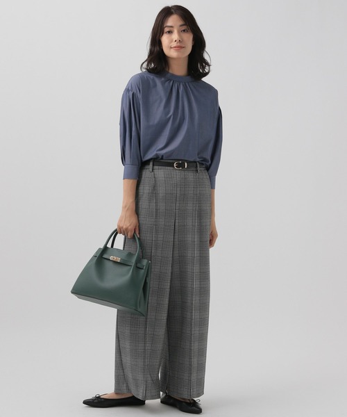 Elura（エルーラ）の「＜レギュラー／低身長サイズ＞サマ見えチェックワイドパンツ/136583（その他パンツ・レディース・ブラック系その他・MEDIUM/LARGE/FREE(S)）」の9枚目の写真