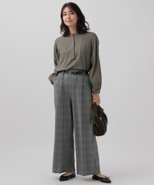 Elura（エルーラ）の「＜レギュラー／低身長サイズ＞サマ見えチェックワイドパンツ/136583（その他パンツ・レディース・ブラック系その他・MEDIUM/LARGE/FREE(S)）」の10枚目の写真
