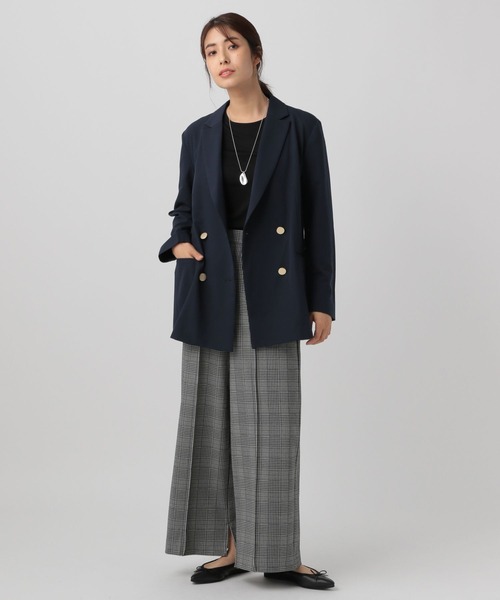 Elura（エルーラ）の「＜レギュラー／低身長サイズ＞サマ見えチェックワイドパンツ/136583（その他パンツ・レディース・ブラック系その他・MEDIUM/LARGE/FREE(S)）」の12枚目の写真