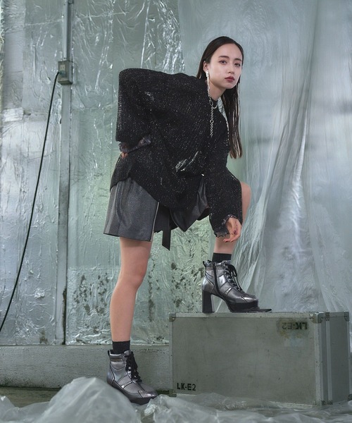 HARE（ハレ）の「2WAYシアーモヘヤニットプルオーバー(HARE)（ニット/セーター・レディース・ブラック/ネイビー・FREE）」の3枚目の写真