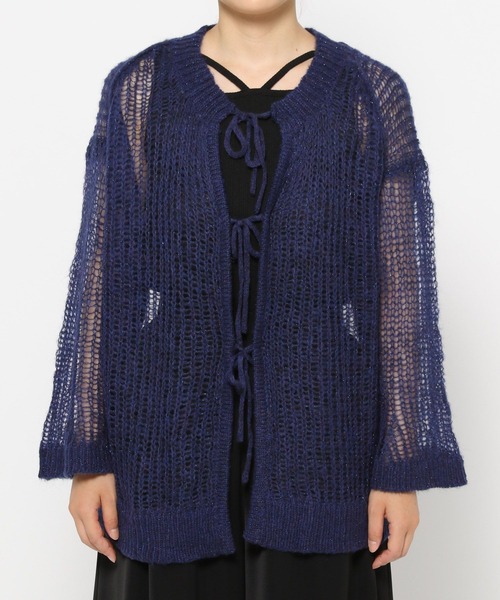 HARE（ハレ）の「2WAYシアーモヘヤニットプルオーバー(HARE)（ニット/セーター・レディース・ブラック/ネイビー・FREE）」の14枚目の写真