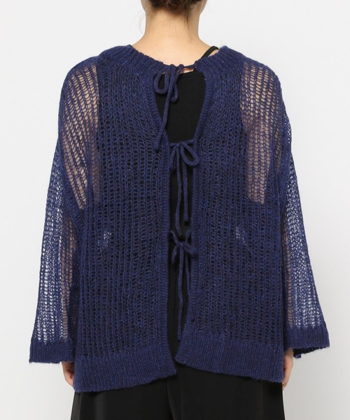 HARE（ハレ）の「2WAYシアーモヘヤニットプルオーバー(HARE)（ニット/セーター・レディース・ブラック/ネイビー・FREE）」の16枚目の写真